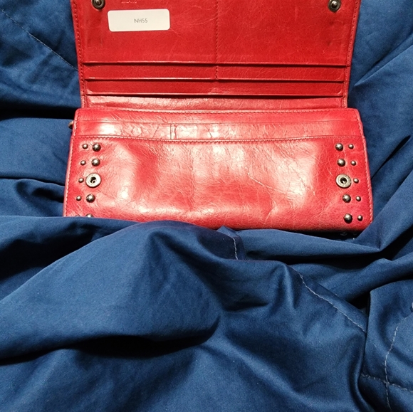 PRADA *RARE* NAPPA LEATHER STUDDED WALLET  GUC - Picture 3 of 8